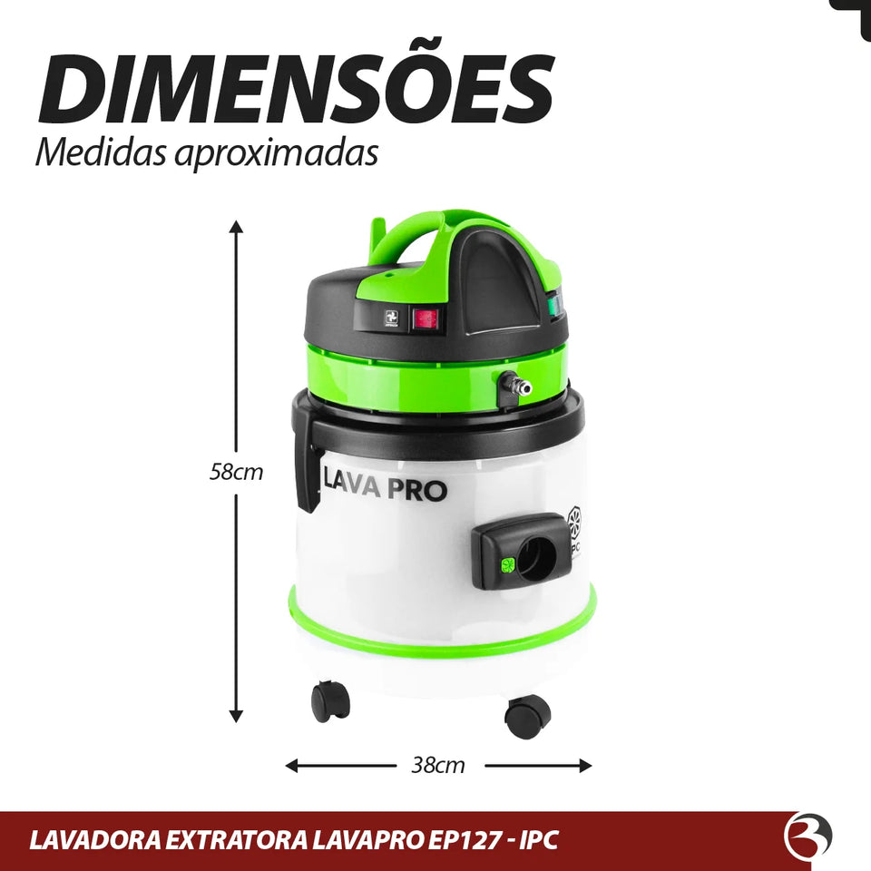 LAVADORA E EXTRATORA LAVA PRO 1.400W 27LT 220V IPC