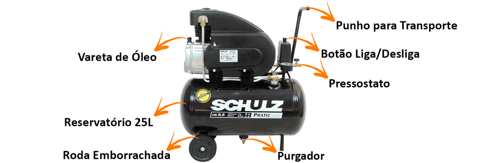 COMPRESSOR CSI-8.5/25L PRATIC AIR 2CV SCHULZ