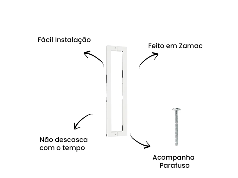 PUXADOR DUPLO DF904 INOX POLIDO 800MM ITALY LINE