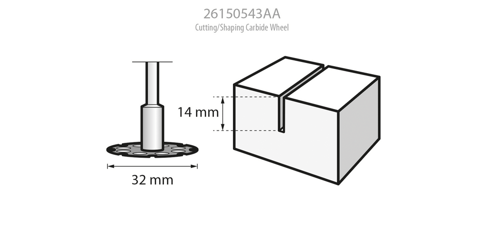 DISCO CORTE DE CARBONO 543 26150543AA DREMEL
