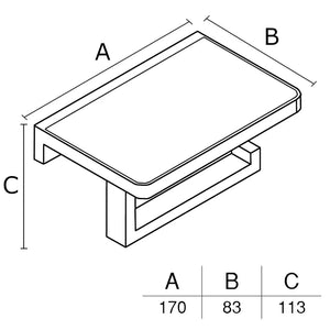 PAPELEIRA SUPORTE ETERNA INOX POLIDO 170MM 23601 ITALY LINE