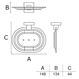 PORTA SABONETE ETERNA INOX GOLD 148MM 21542 ITALY LINE