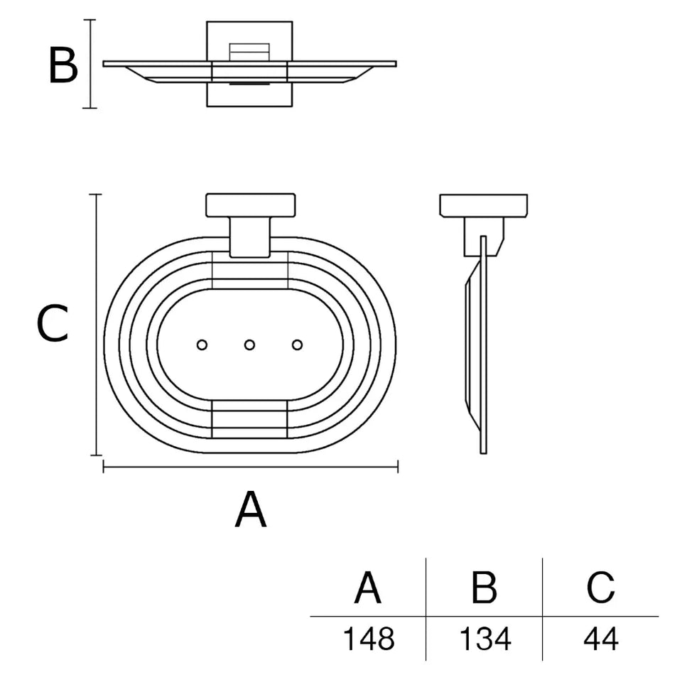 PORTA SABONETE ETERNA INOX GOLD 148MM 21542 ITALY LINE