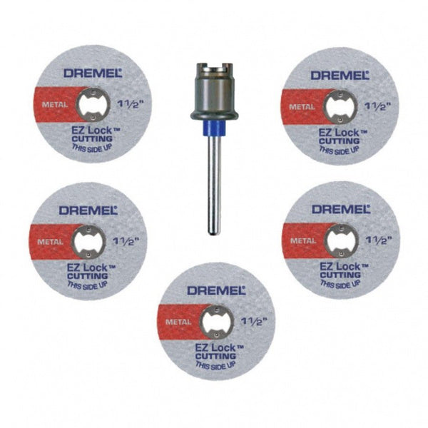 KIT DISCOS EZ406 COM 5 UNIDADES + MANDRIL 2615E406AD DREMEL