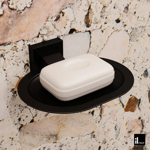 PORTA SABONETE ETERNA INOX PRETO 148MM 17497 ITALY LINE