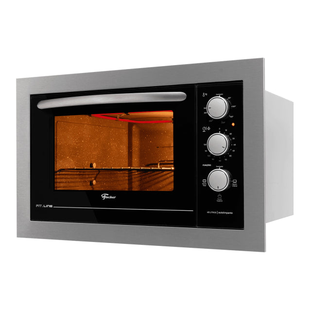 FORNO ELÉTRICO DE EMBUTIR FISCHER FIT LINE 48L 220V 34493(95486)