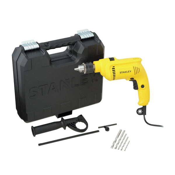 FURADEIRA DE IMPACTO 1/2" SDH600KA-B2 C/ MALETA E 5 BROCAS DE ALVENARIA 600W 220V STANLEY