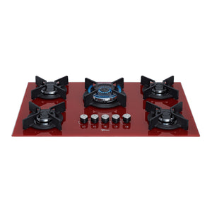 FOGÃO COOKTOP 5Q TC INFINITY GÁS MESA VIDRO VERMELHO ROUGE 26298(62471) BIVOLT FISCHER