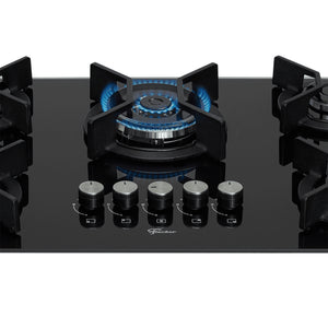 FOGÃO COOKTOP 5Q TRIPLA CHAMA INFINITY GÁS MESA VIDRO - PRETO 26298.57077 FISCHER
