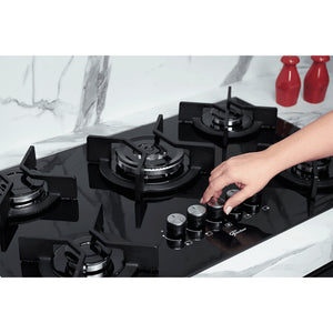 FOGÃO COOKTOP 5Q TRIPLA CHAMA INFINITY GÁS MESA VIDRO - PRETO 26298.57077 FISCHER