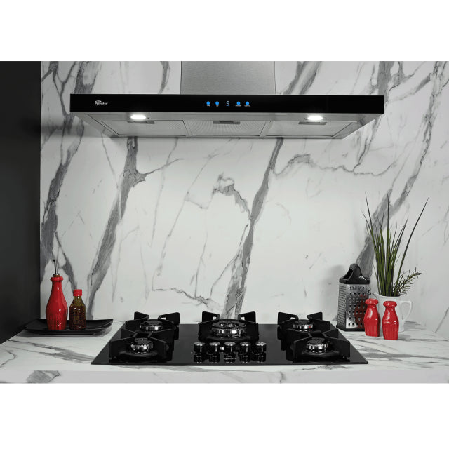 FOGÃO COOKTOP 5Q TRIPLA CHAMA INFINITY GÁS MESA VIDRO - PRETO 26298.57077 FISCHER