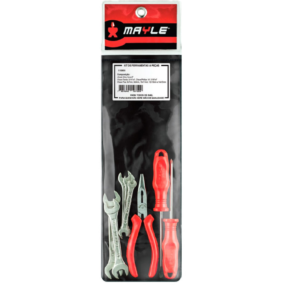 KIT DE FERRAMENTAS MAYLE COM 8 PEÇAS 110803