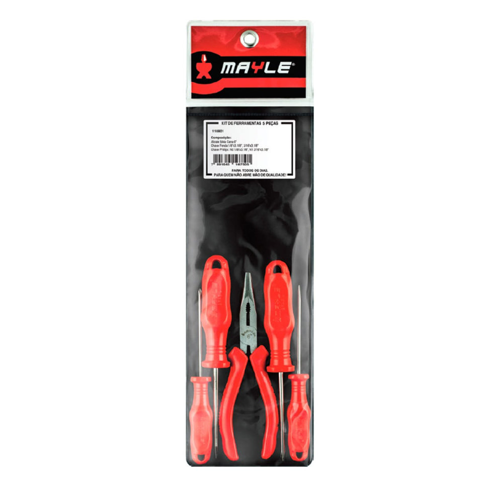 KIT DE FERRAMENTAS MAYLE COM 5 PEÇAS 110801