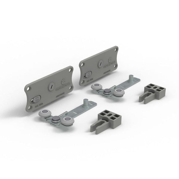 KIT PORTA DE CORRER RO47 4025 1 PORTA 60KG COM MOLA ALUMÍNIO ROMETAL