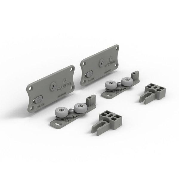 KIT PORTA DE CORRER RO47 4030 1 PORTA 60KG COM GUIA UNIVERSAL ROMETAL