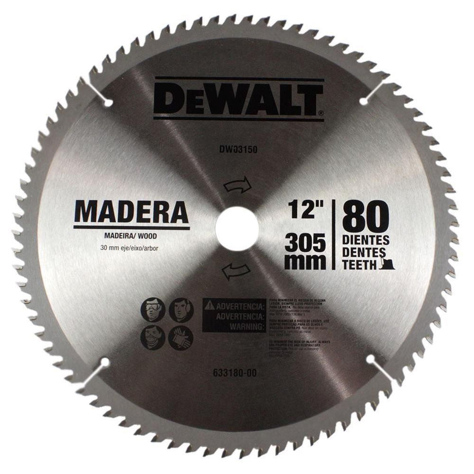 DISCO DE SERRA CIRCULAR 300X30MM 80 DENTES PARA MADEIRA DWA03150 DEWALT