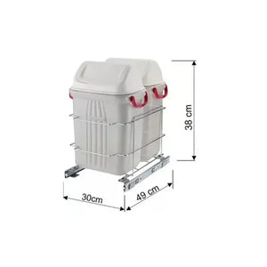 LIXEIRA DESLIZANTE DUPPA CESTO 19L 345X490X490 2701 SCHMITT