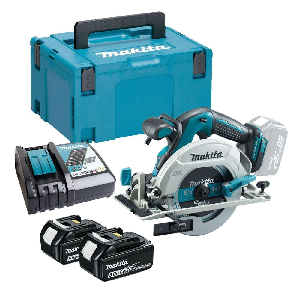 SERRA CIRCULAR À BATERIA 18V DHS680RTJ MAKITA COM DISCO 2 BATERIAS MAKITA