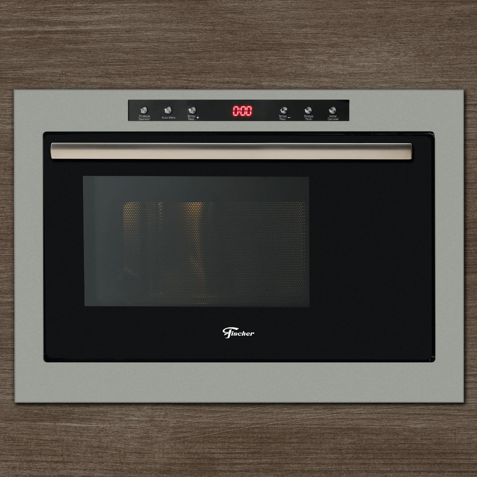 FORNO MICRO-ONDAS DE EMBUTIR 25L COM DOURADOR INOX 25378(55522) 220V FISCHER