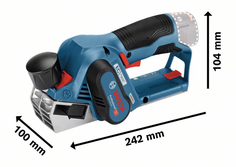 PLAINA 12V GHO 12V-20 SEM BATERIA E CARREGADOR 06015A7000 BOSCH