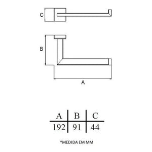PAPELEIRA ETERNA INOX PRETO 192MM 17499 ITALY LINE