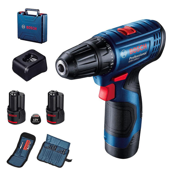 PARAFUSADEIRA/FURADEIRA À BATERIA 12V GSR120-LI COM 21 ACESSÓRIOS 06019G80E2 BOSCH