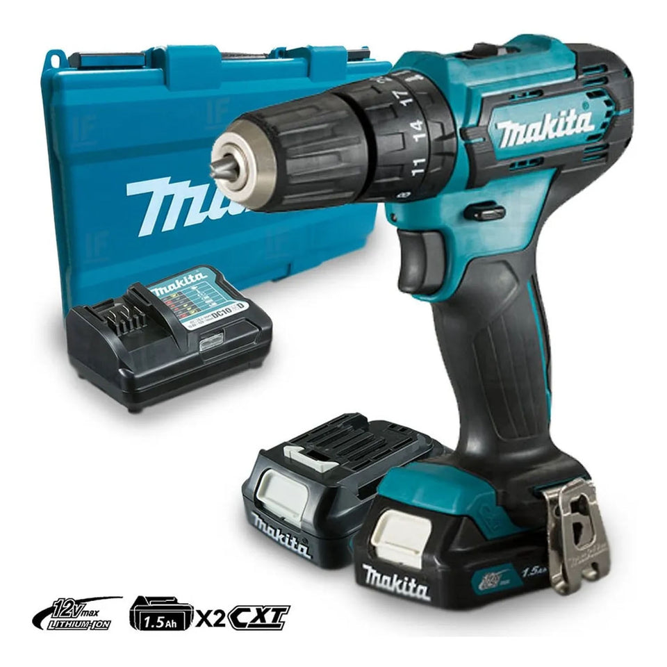 PARAFUSADEIRA / FURADEIRA DE IMPACTO 3/8" 12V 2 BATERIAS HP333DWYE MAKITA