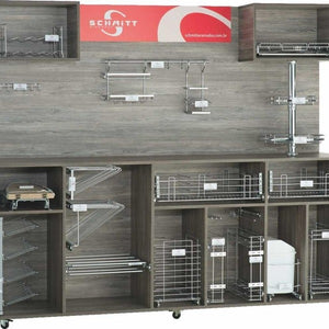 PORTA GARRAFAS SIMPLES COM BLINDAGEM 115X440X475 2089 CROMADO SCHMITT