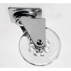 RODÍZIO DE SILICONE TRANSPARENTE SEM FREIO 100MM GMAD