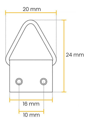 SUPORTE TRIANGULAR 16X23MM PARA QUADRO MAX646