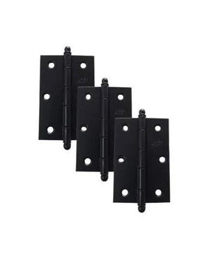 DOBRADIÇA AÇO LEVE 2"X1.1/2"  PRETO 621506 COM 3 UNIDADES UNIÃO MUNDIAL