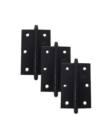 DOBRADIÇA AÇO LEVE 2"X1.1/2"  PRETO 621506 COM 3 UNIDADES UNIÃO MUNDIAL