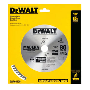 DISCO DE SERRA CIRCULAR 254X30MM 80 DENTES PARA MADEIRA DWA03130 DEWALT