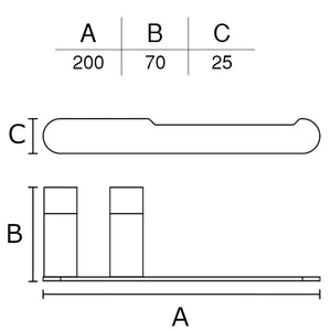 PAPELEIRA SOLANO INOX POLIDO 200MM 24821 ITALY LINE