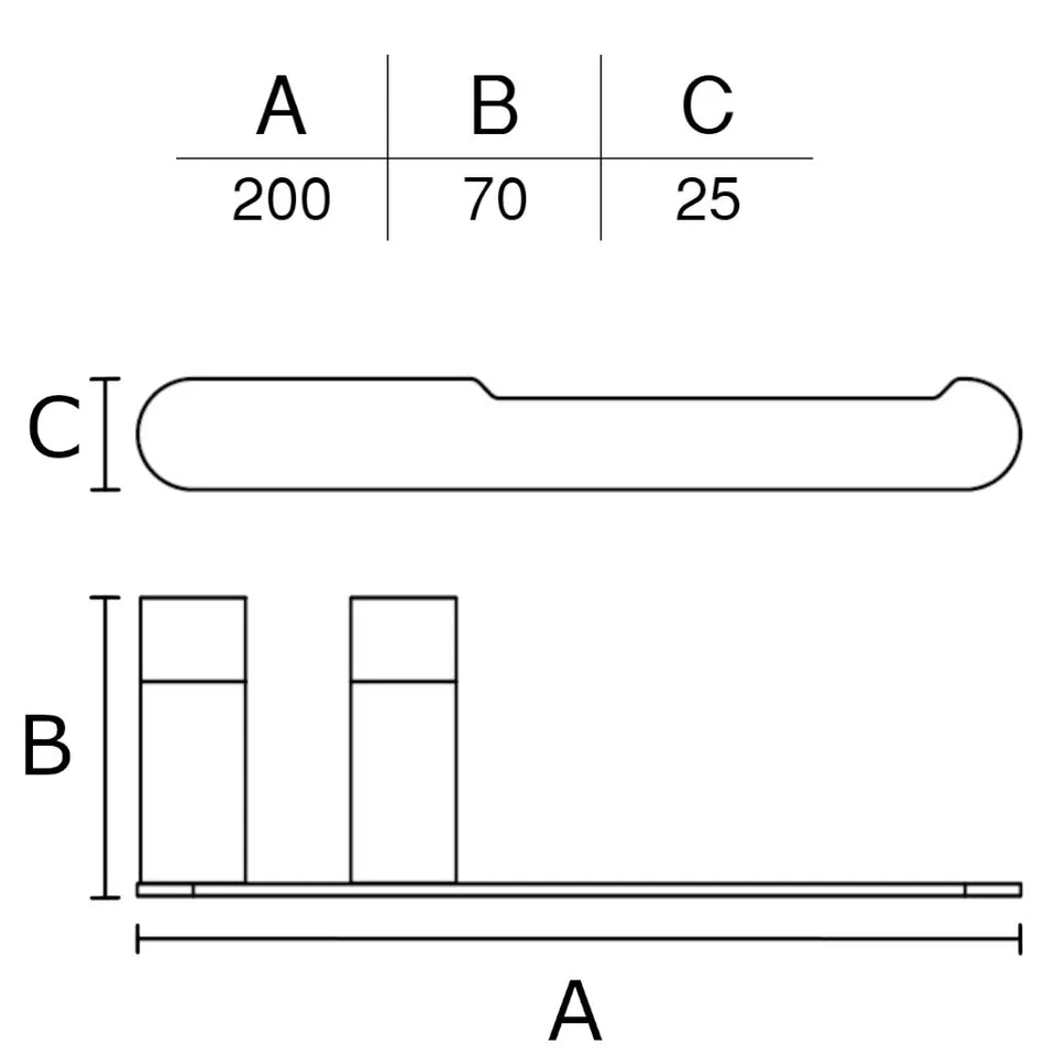 PAPELEIRA SOLANO INOX POLIDO 200MM 24821 ITALY LINE